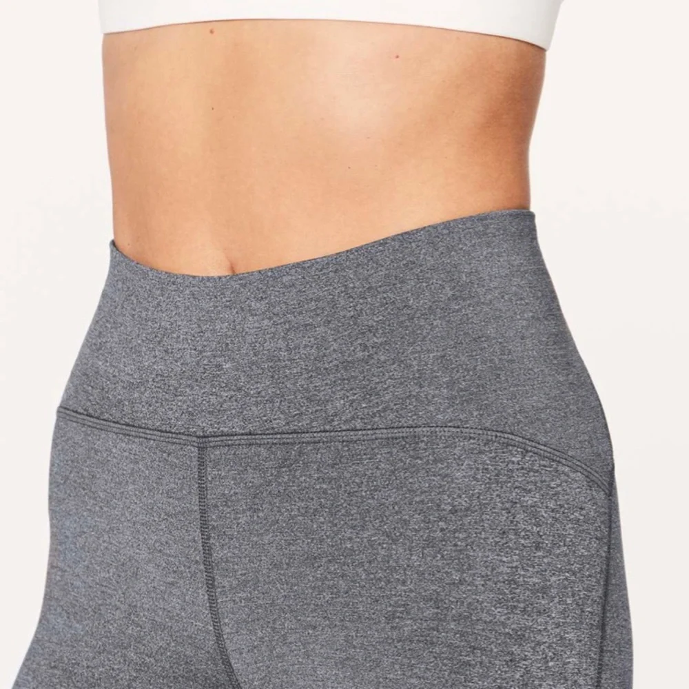 LULULEMON Train Times Crop (17" ) in
Heathered Black - Like New, Size 4_2